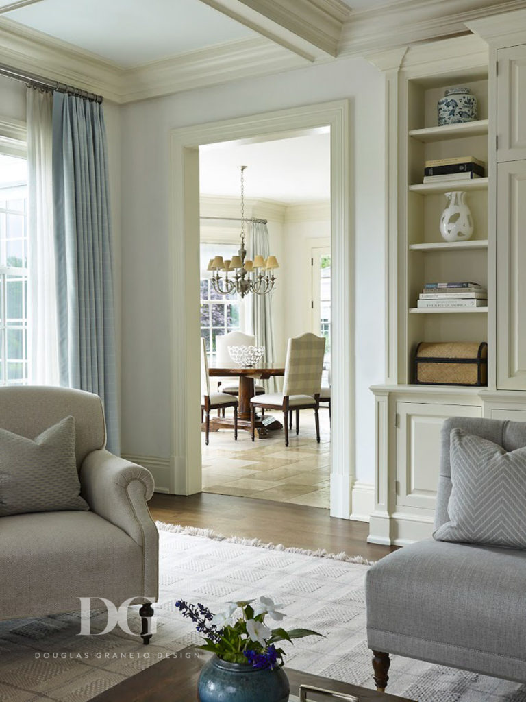 Family Room Chairs Cream Blue