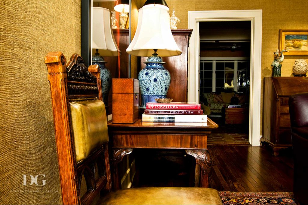 Contemporary Table With Blue Vase