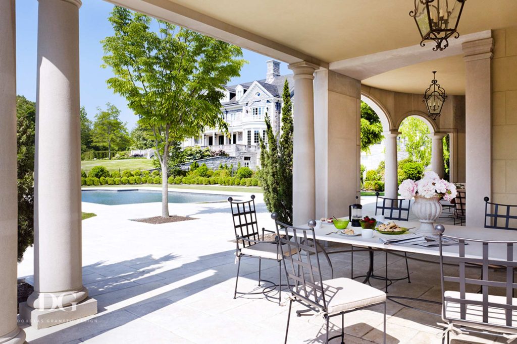 Stylish Dining Area Within Stately Pool House