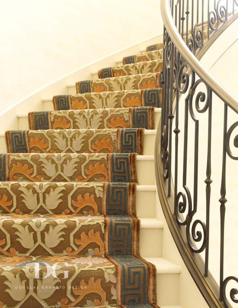 carpeted spiral staircase