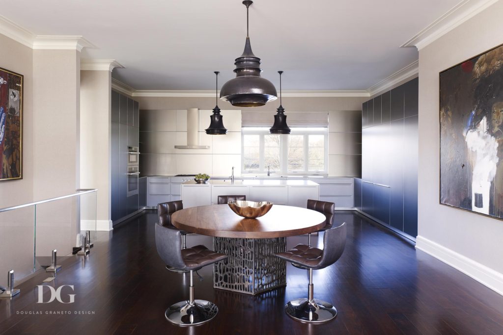 elegant wood flooring in kitchen