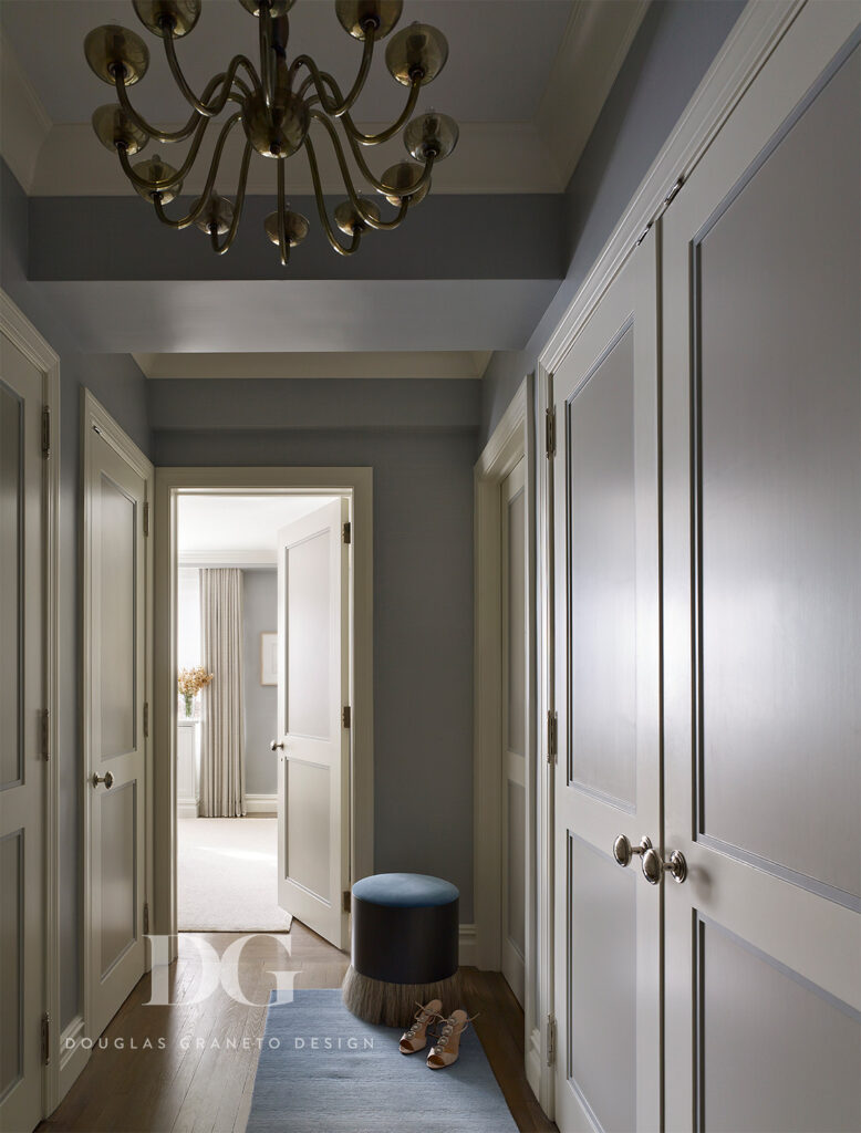 Hallway with vintage lighting from McEwan Lighting Studio