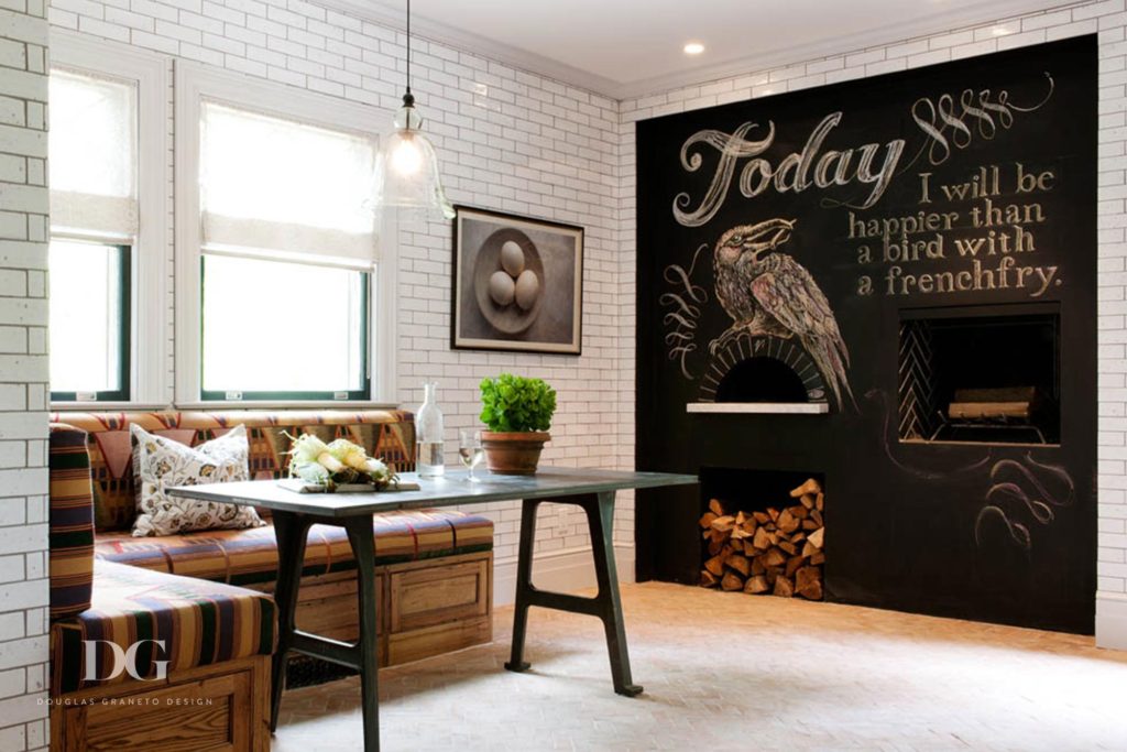 Dining Area Featuring Built-In Pizza Oven