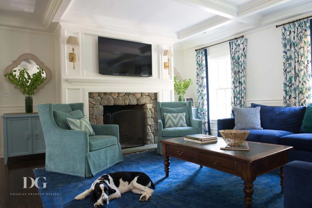 calming shades of blue for custom interior design